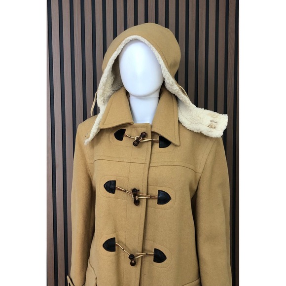 Pendleton Lobo Men's Virgin Wool Sherpa Lined S/M Toggle Duffle Coat - Picture 4 of 11